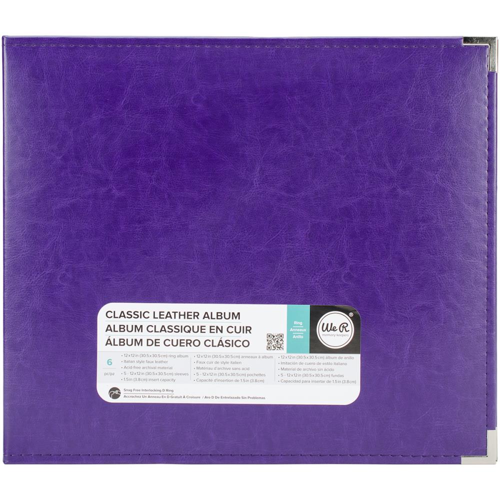 Classic Leather D-Ring Album 12"X12"  Grape Soda
