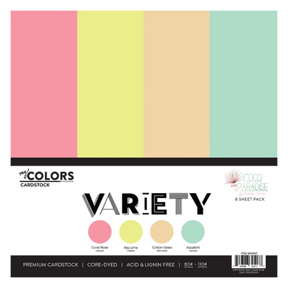 Coco Paradise - Cardstock Variety Pack - 8 sheets