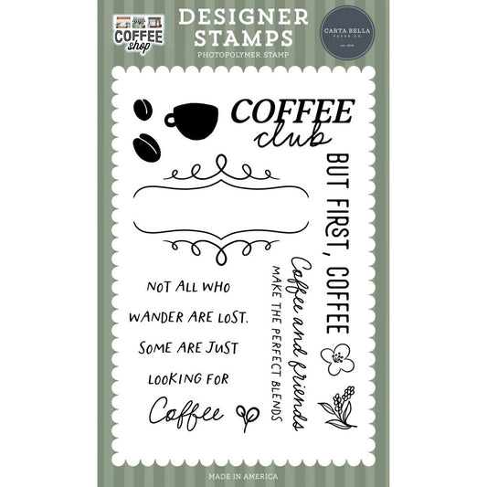 Coffee Shop Stamp Set - Coffee Club Carta Bella Papers