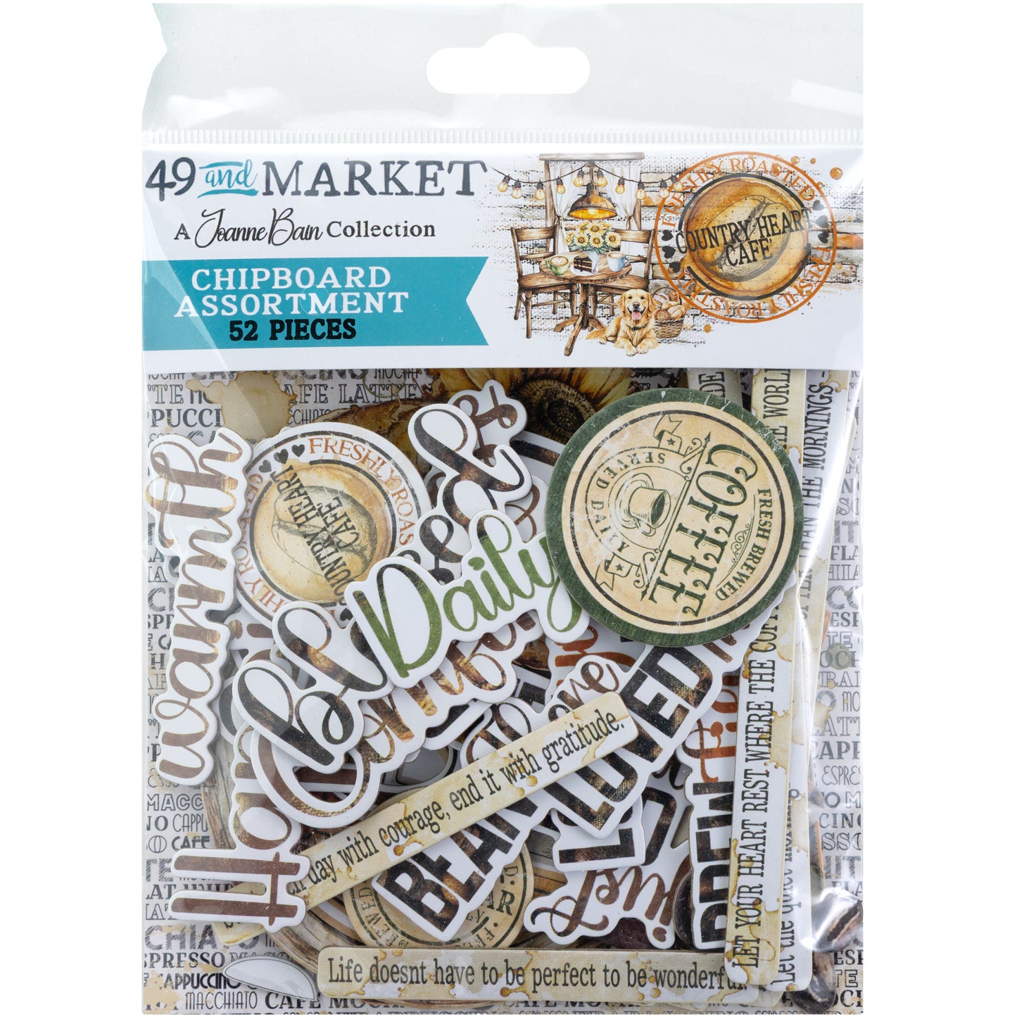 Country Heart Cafe Chipboard Set by Dennis Bruton