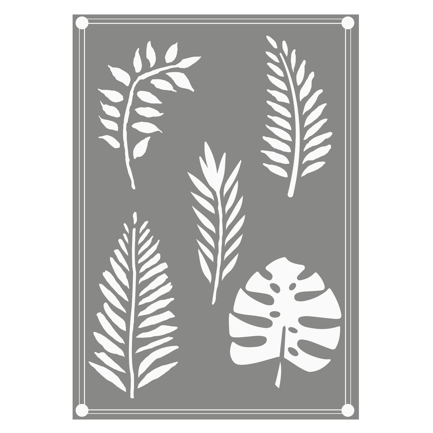 Couture Creations - Earthy Delights Mixed Leaves Stencil 2