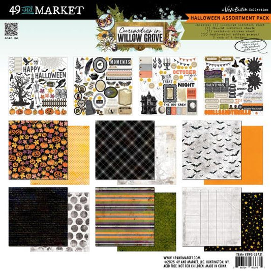 Curiosities In Willow Grove 12x12 Halloween Assortment Pack By Vicki Boutin