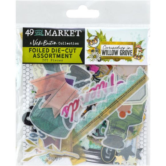 Curiositites In Willow Grove Foiled Die-Cut Assortment By Vicki Boutin