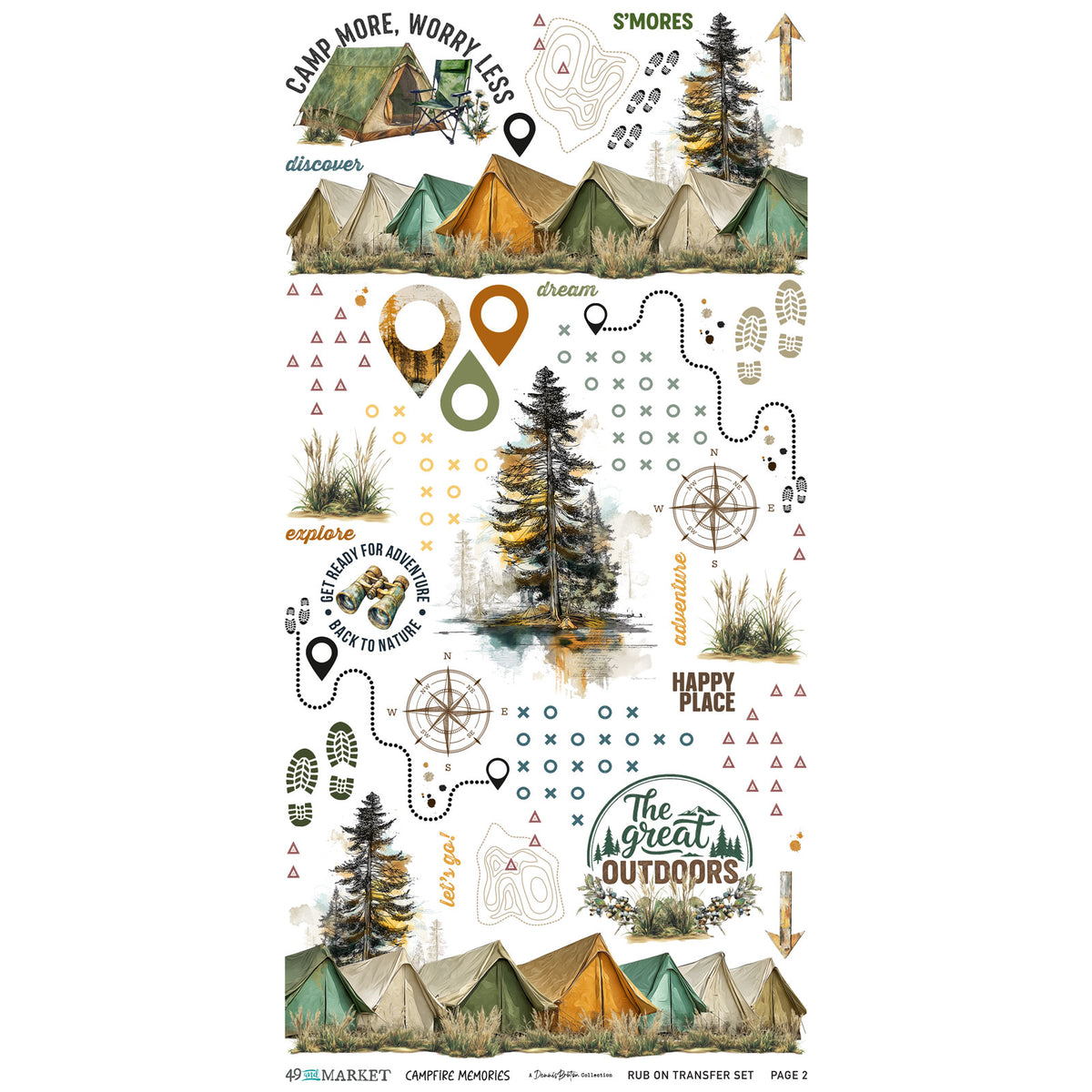 Campfire Memories Blendable Transfer Set by Dennis Bruton