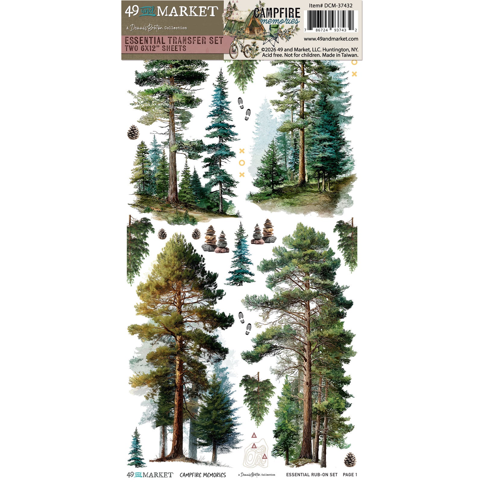 Campfire Memories Essentials Transfer Set by Dennis Bruton