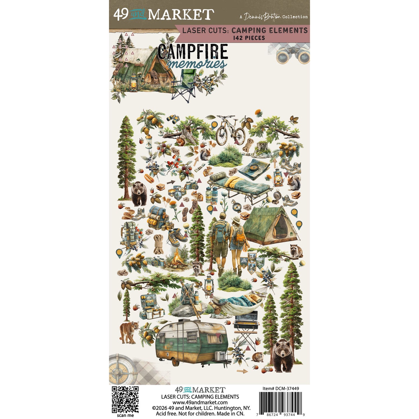 Campfire Memories Laser-Cut Camping Elements by Dennis Bruton