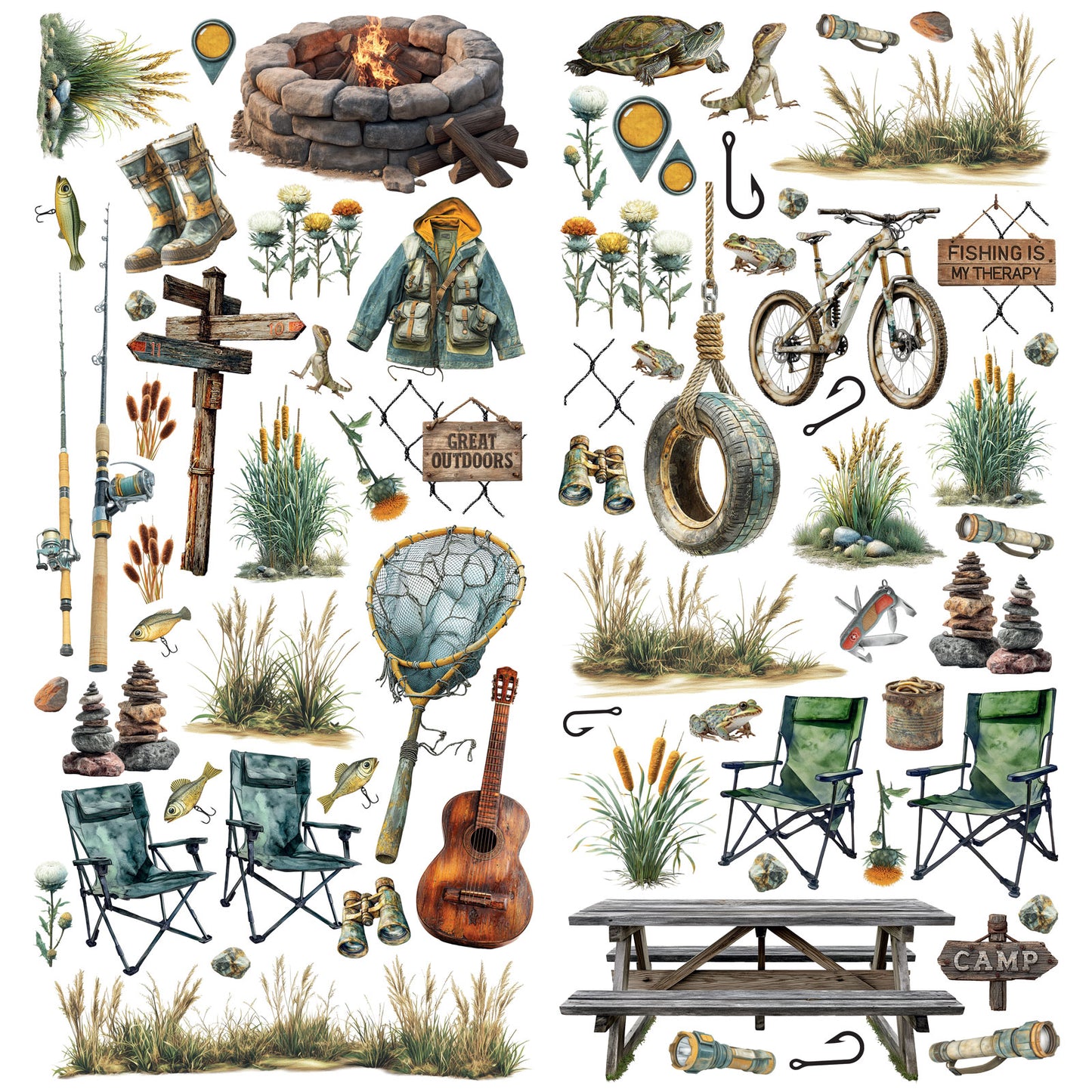 Campfire Memories Laser-Cut Fishing Elements by Dennis Bruton
