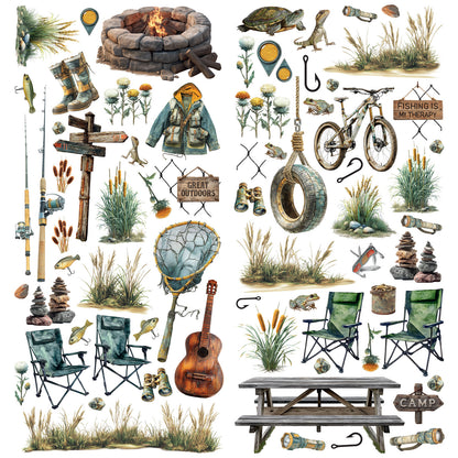 Campfire Memories Laser-Cut Fishing Elements by Dennis Bruton