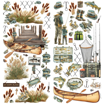 Campfire Memories Laser-Cut Fishing Elements by Dennis Bruton