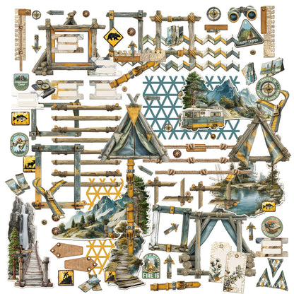 Campfire Memories Ephemera & Frame Set by Dennis Bruton