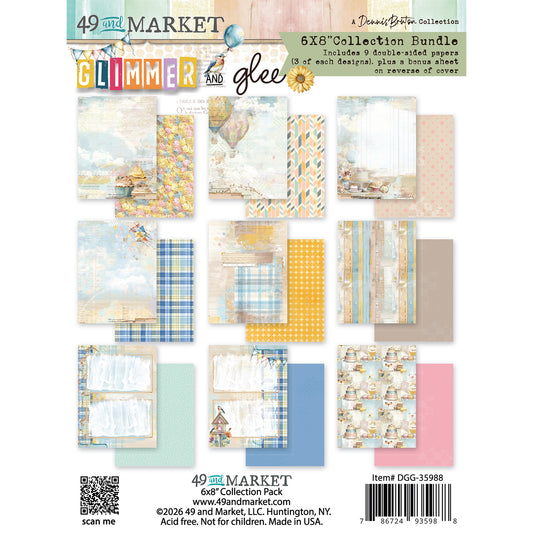 49 and Market - Glimmer and Glee 6x8" Collection Pack by Dennis Bruton