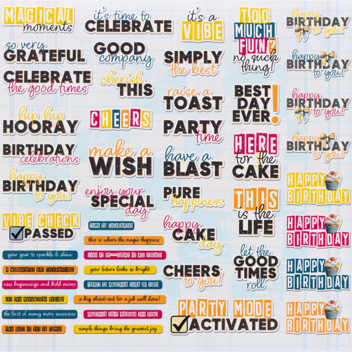 Glimmer and Glee Chipboard Set by Dennis Bruton