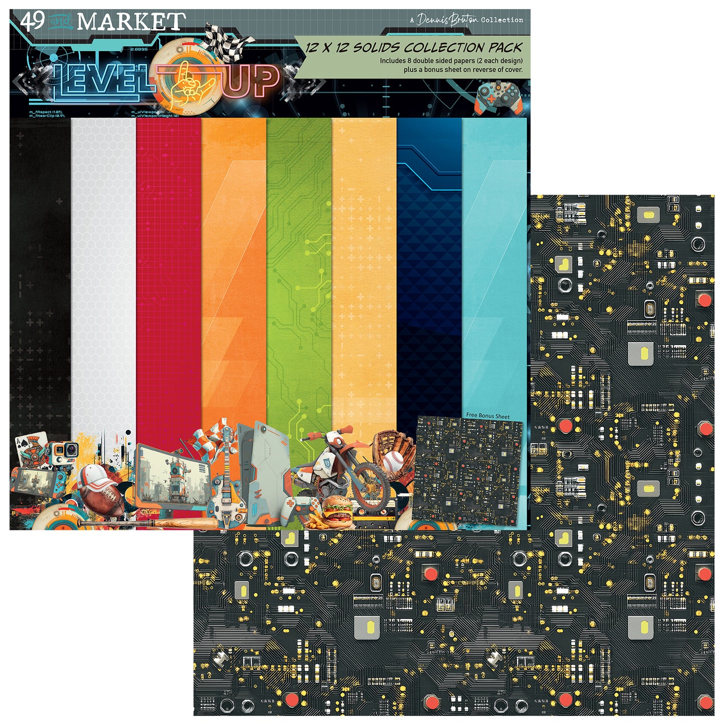 Level Up 12x12 Solids Collection by Dennis Bruton