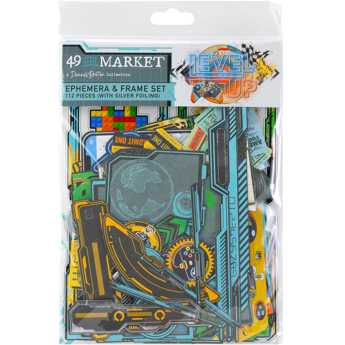 Level Up Ephemera & Frame Set by Dennis Bruton