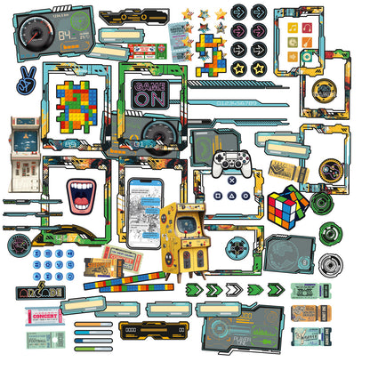 Level Up Ephemera & Frame Set by Dennis Bruton