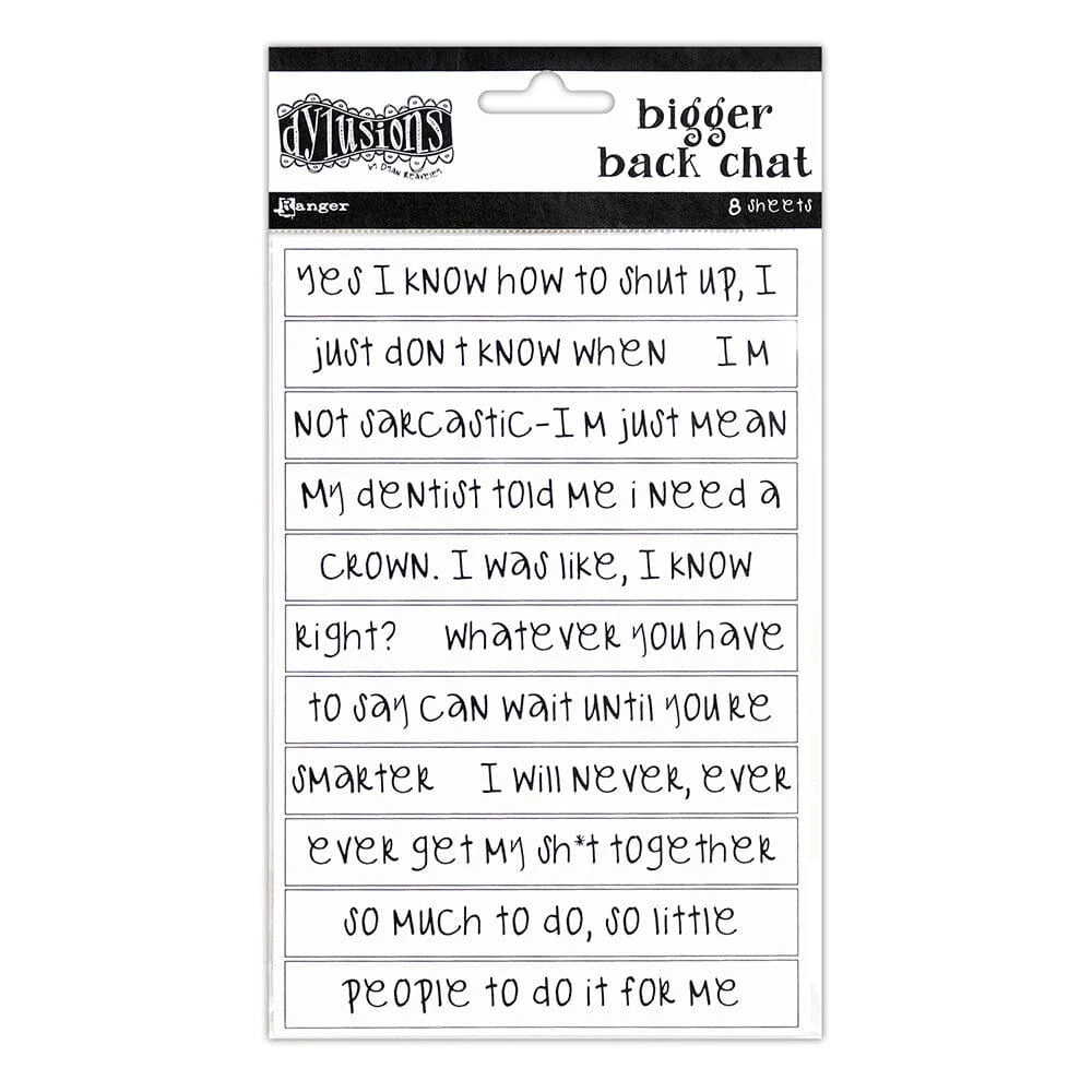 Dylusions – Bigger Back Chat White | Sets 1, 2, 3 & 4