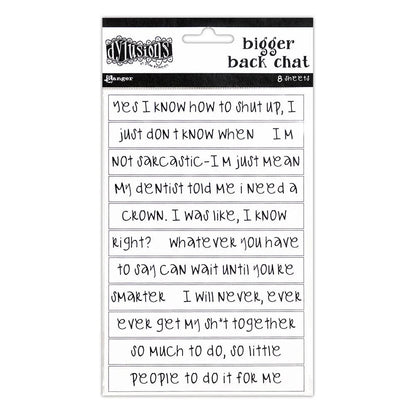 Dylusions – Bigger Back Chat White | Sets 1, 2, 3 & 4
