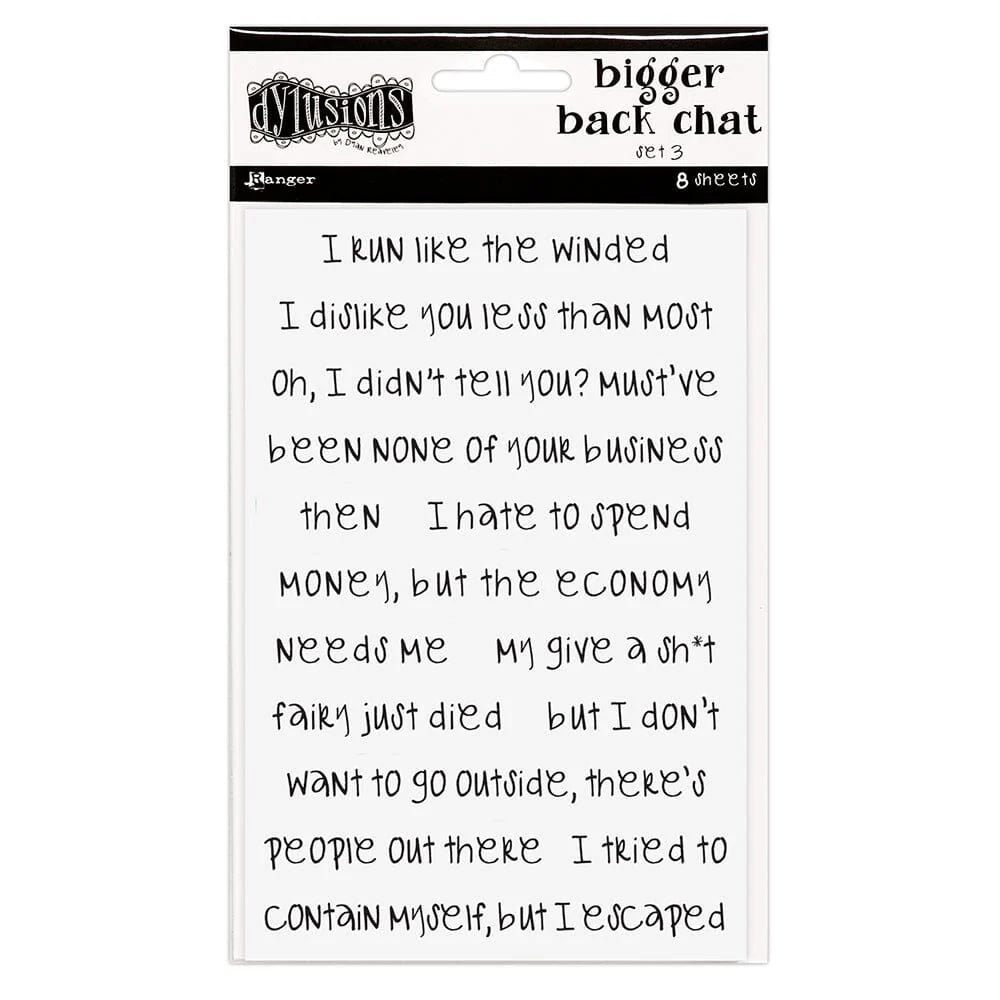 Dylusions – Bigger Back Chat White | Sets 1, 2, 3 & 4
