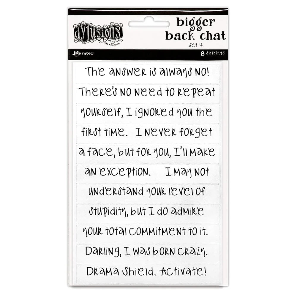 Dylusions – Bigger Back Chat White | Sets 1, 2, 3 & 4