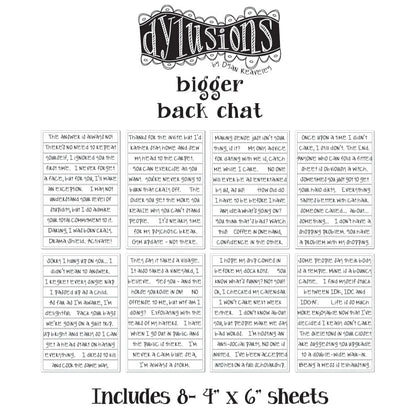 Dylusions – Bigger Back Chat White | Sets 1, 2, 3 & 4