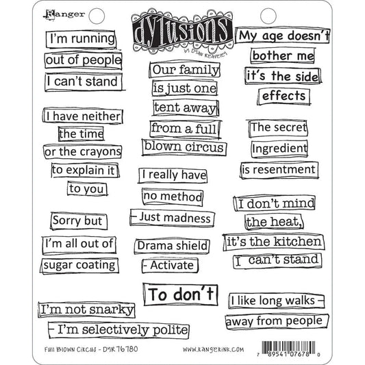 Dylusions Cling Mount Stamps Full Blown Circus