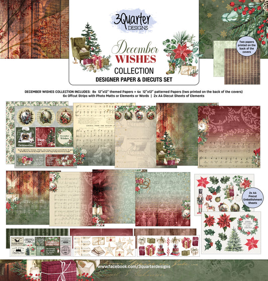 3Quarters Designs - December Wishes - 12"x12" Pack