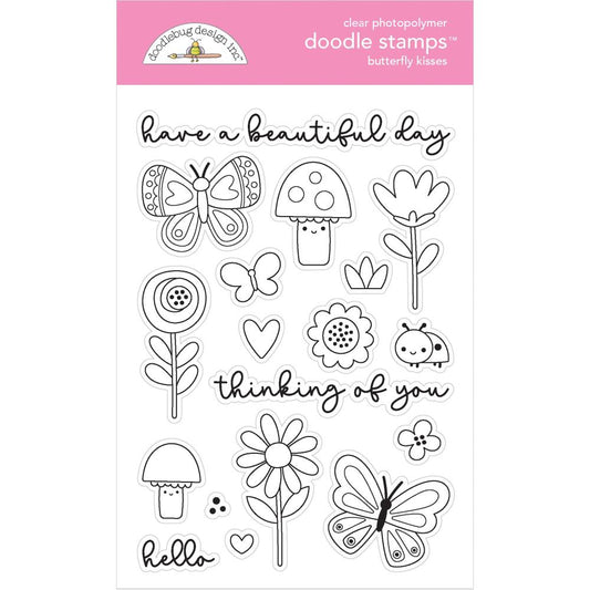 Doodlebug Clear Doodle Stamps - Butterfly Kisses