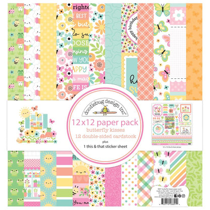 Doodlebug Double-Sided Paper Pack 12"X12" - Butterfly Kisses