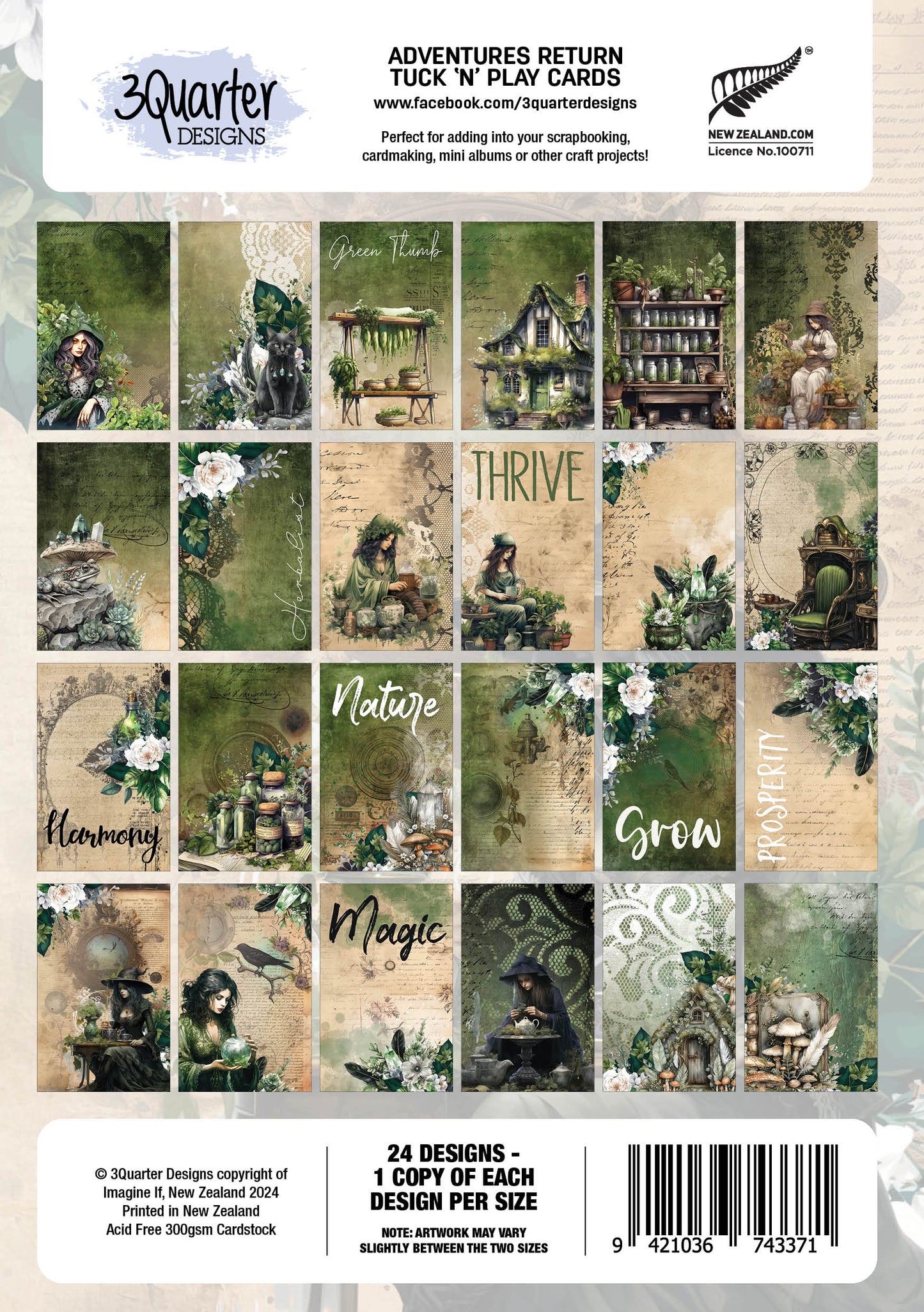 3Quarter Designs - Earth Witch Tuck 'N' Play Cards