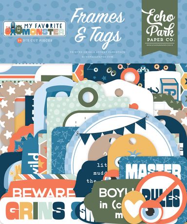 Echo Park - My Favorite Monster Ephemera - Frames & Tags