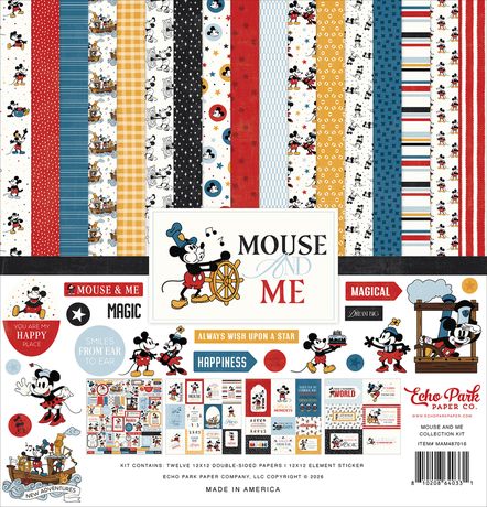 Echo Park Paper - Mouse And Me Collection Paper Pack 12"X12"