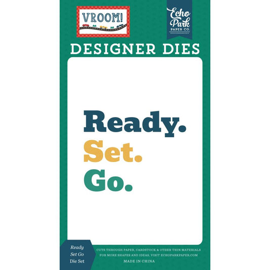 Echo Park Paper - Vroom! Small Die Set - Ready Set Go