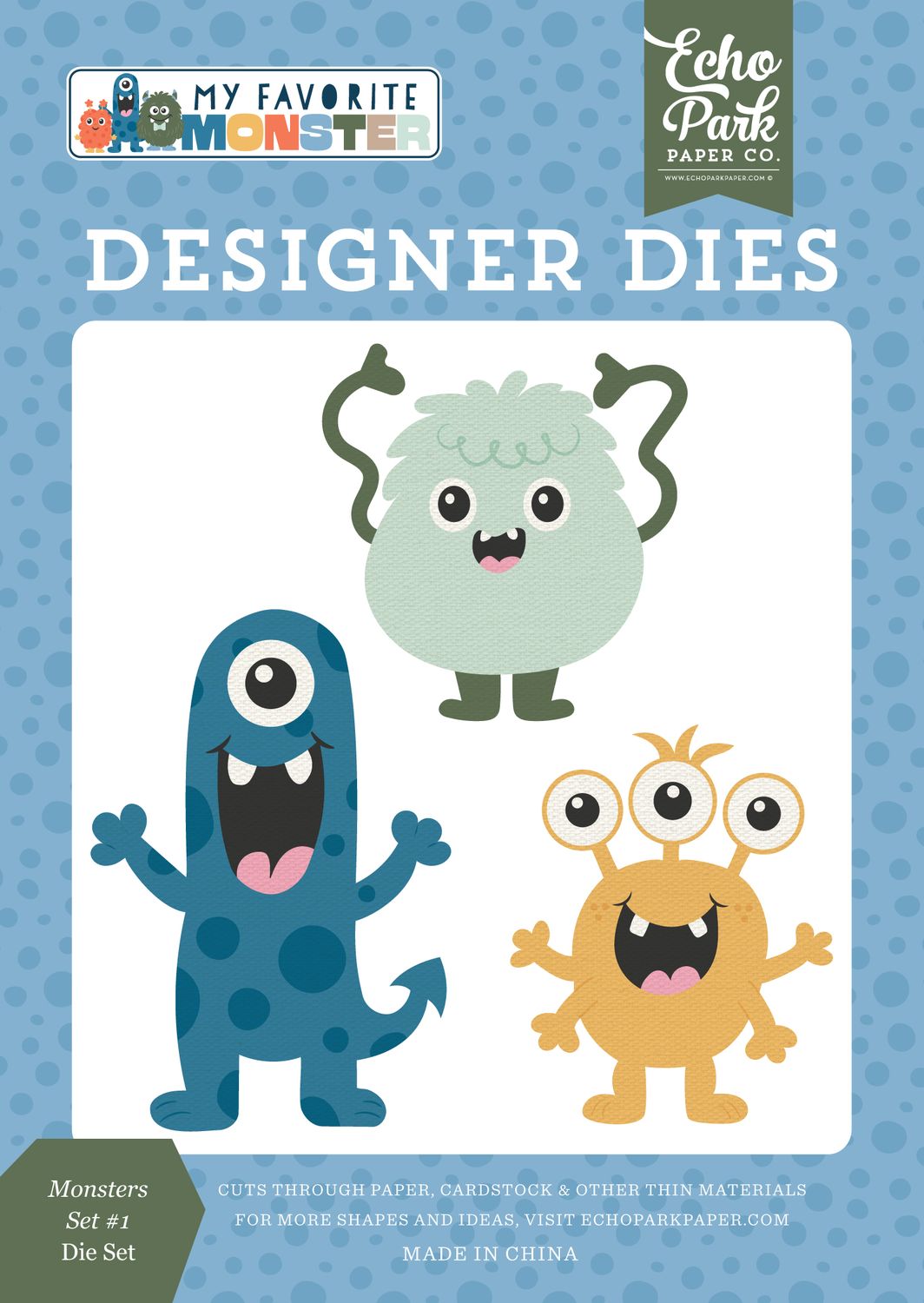 Echo Park Paper Co - My Favorite Monster Die Set - Monster Set #1 