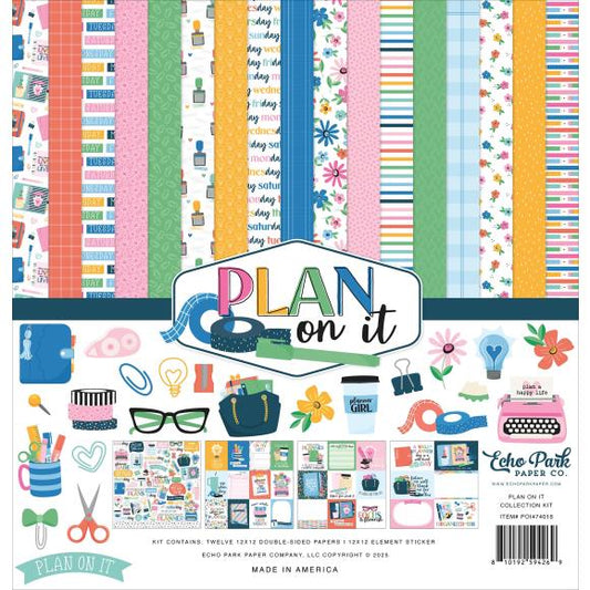 Echo Park Paper Co - Plan On It Collection Paper Pack 12"X12"