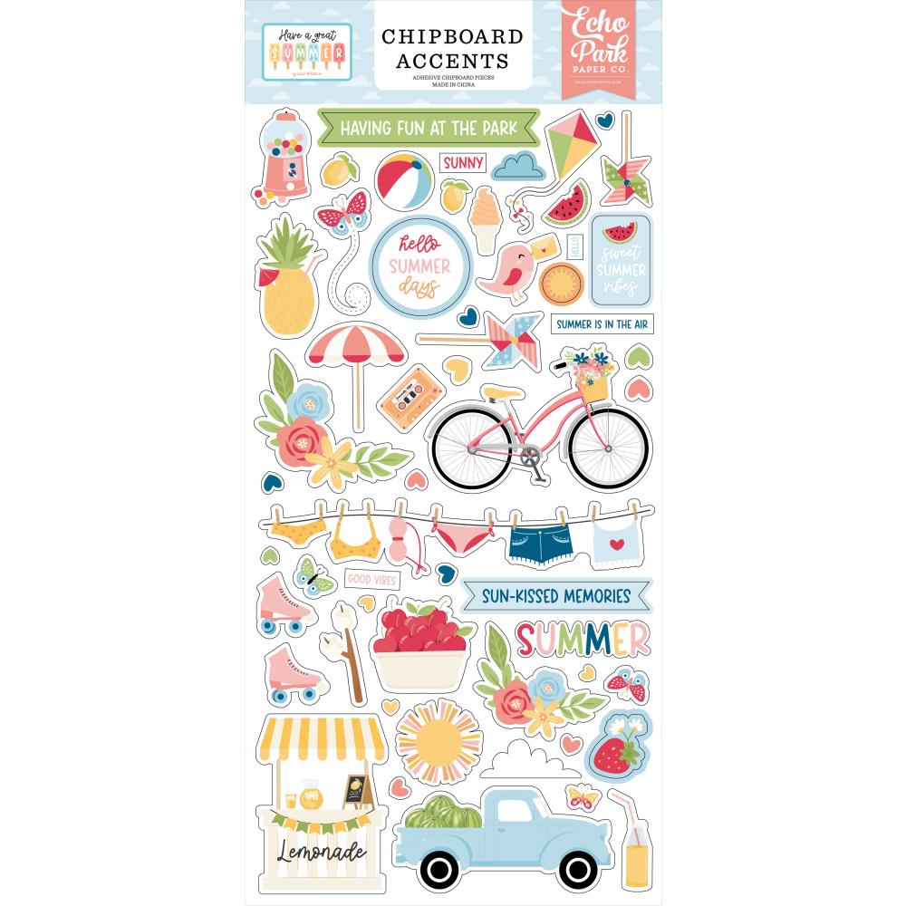 Echo Park Paper Have A Great Summer Chipboard Accents