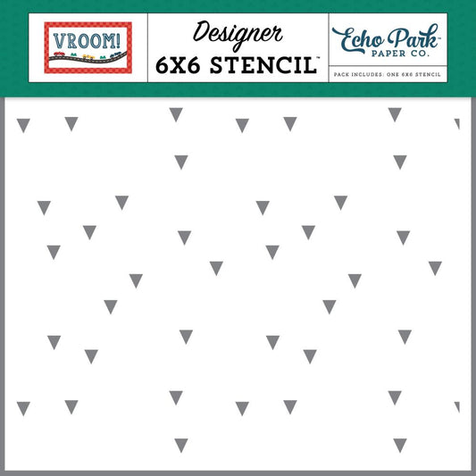 Echo Park Paper Vroom! Stencil 6"X6" - Good Things Triangles