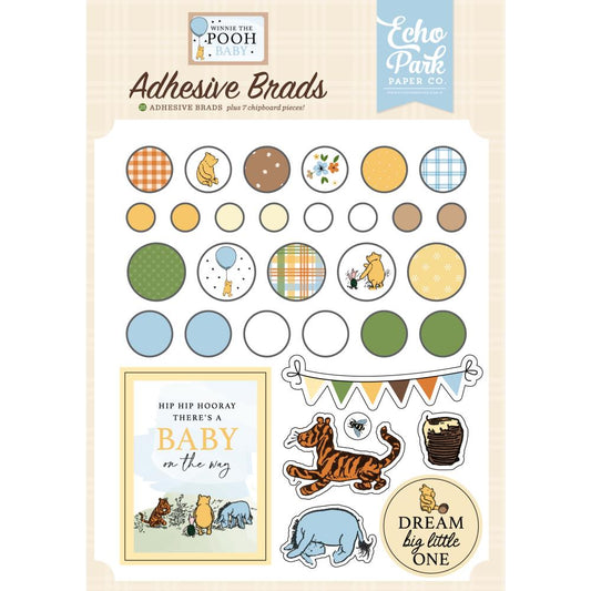 Echo Park Paper Winnie The Pooh Baby Adhesive Brads