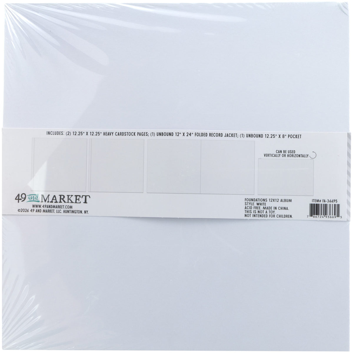 49 and Market – Foundations 12×12 Album – White