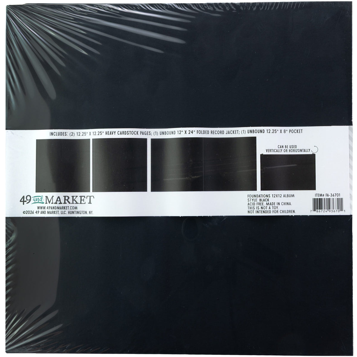 49 and Market – Foundations 12×12 Album – Black