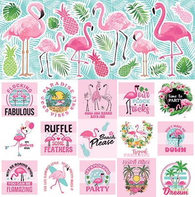 Flamingo Beach Collection 12"X12"