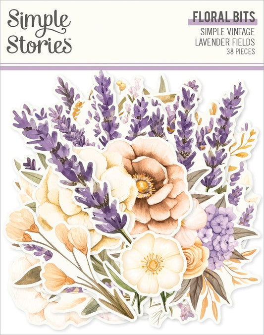 Floral Bits Die Cuts - Simple Vintage Lavender Fields