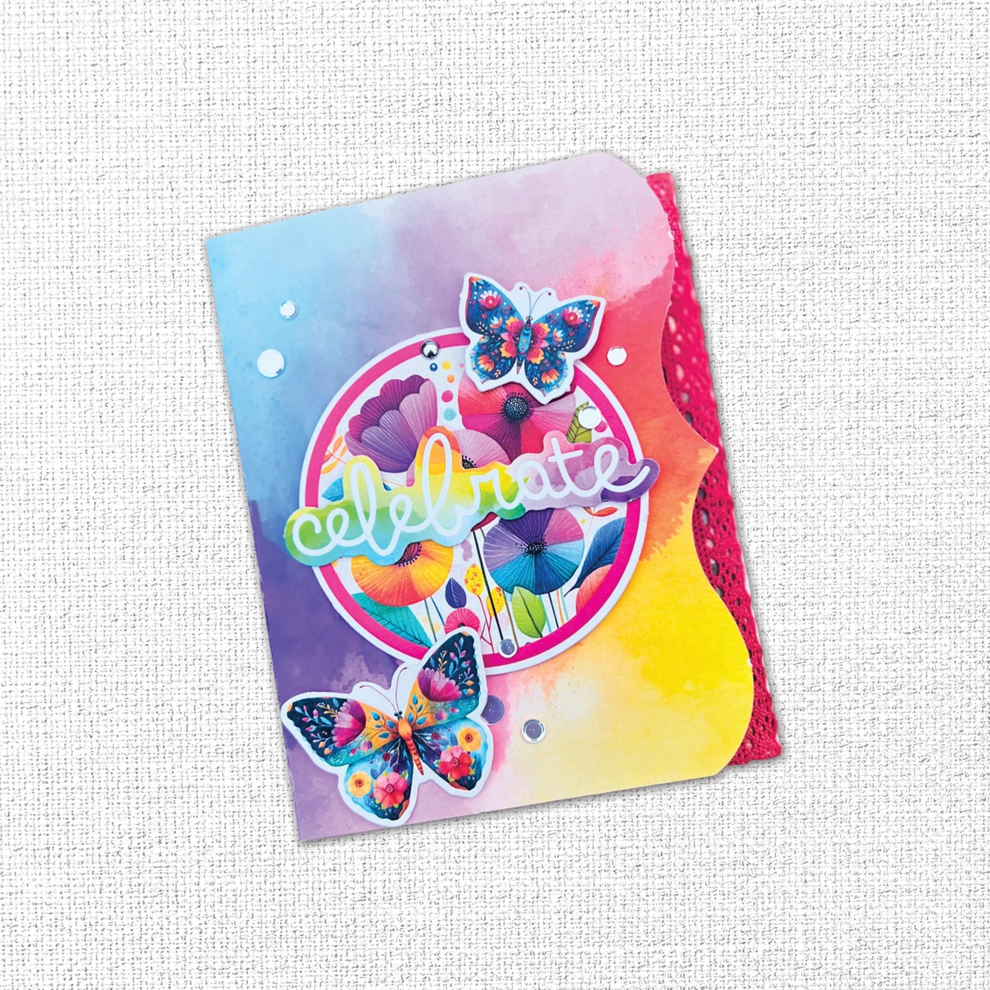 Rainbow Village 8.5" x 11" Mini Junk Journal Folio Kit