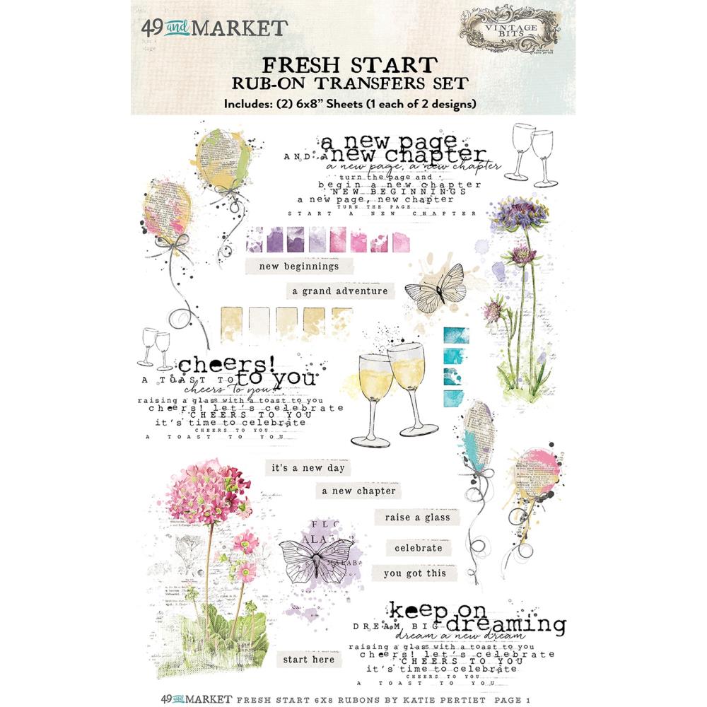 49 and Market Fresh Start Rub-On Transfer Set