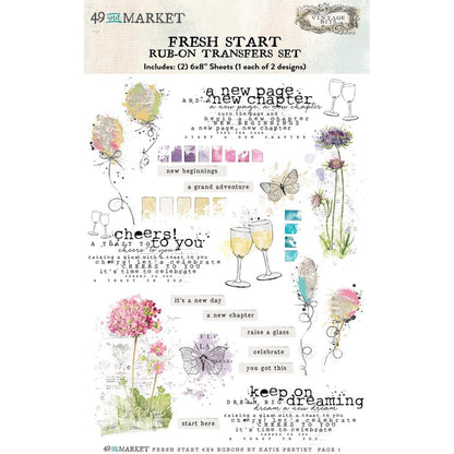 49 and Market Fresh Start Rub-On Transfer Set