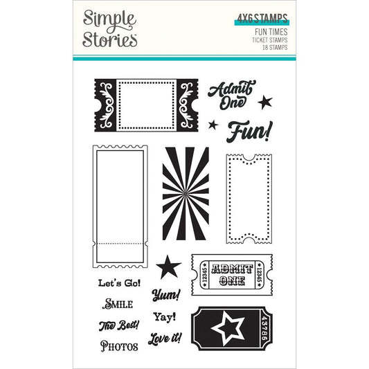 Fun Time Photopolymer Stamps - Tickets