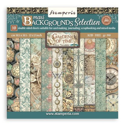 Gardens of Time - Stamperia Maxi Background Selection