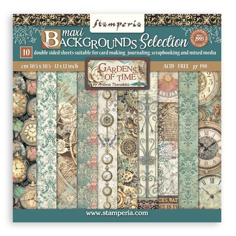 Gardens of Time - Stamperia Maxi Background Selection