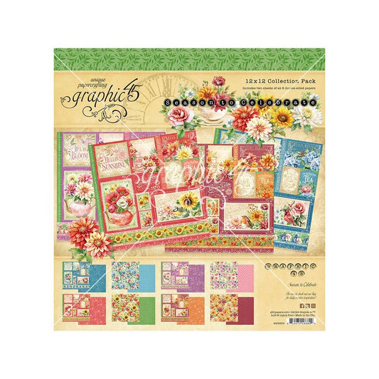 Graphic 45 Collection Pack 12"X12" - Season To Celebrate