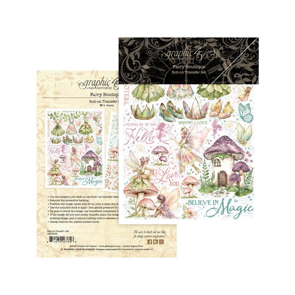 Graphic 45 Rub-On Transfers - Fairy Boutique