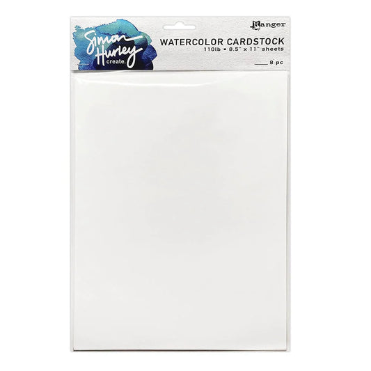 Simon Hurley Create. Smooth Watercolour Cardstock 8pk